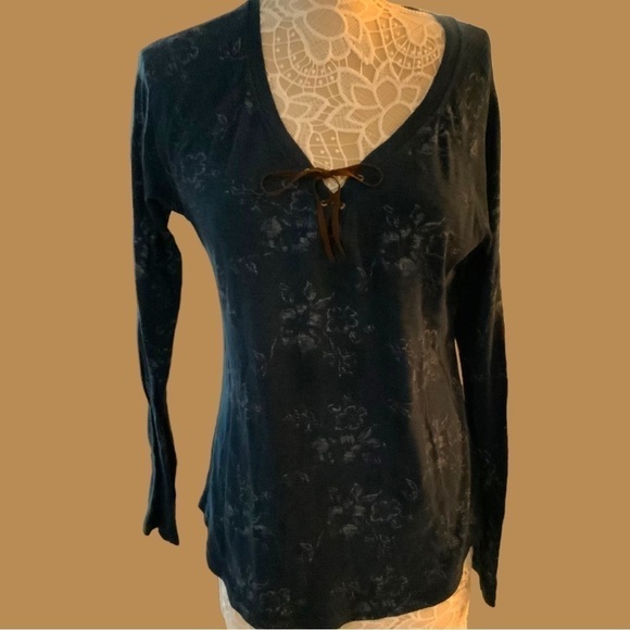 BLUE Chaps Large Cotton Print shirt - Picture 5 of 7